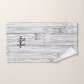 Afdruk van roodgrijs bamboe Monogram Bad Handdoek (Handdoek)