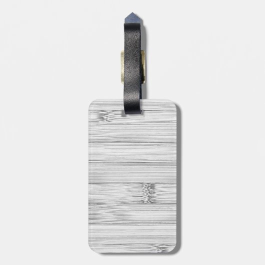 Afdruk van roodgrijs bamboe Monogram Bagagelabel (Achterkant verticaal)