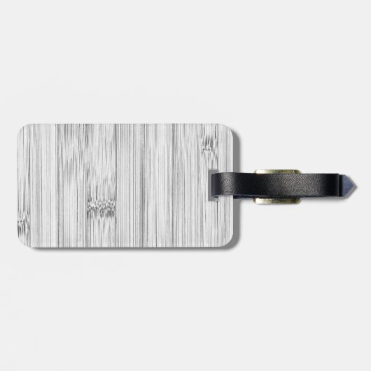 Afdruk van roodgrijs bamboe Monogram Bagagelabel (Achterkant horizontaal)