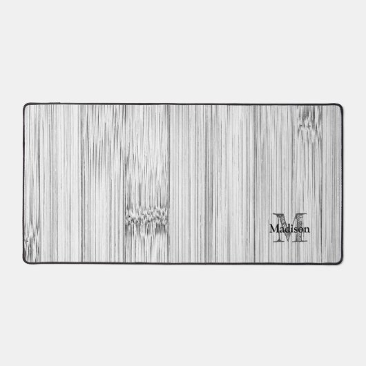 Afdruk van roodgrijs bamboe Monogram Bureaumat (Voorkant)