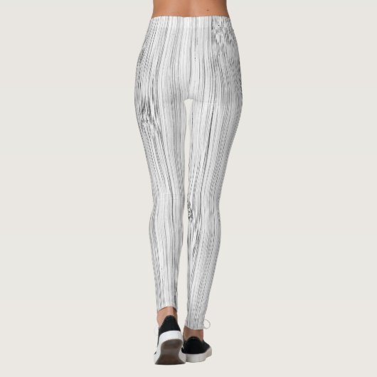 Afdruk van roodgrijs bamboe Monogram Leggings (Achterkant)
