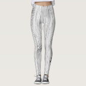 Afdruk van roodgrijs bamboe Monogram Leggings (Voorkant)