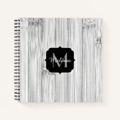 Afdruk van roodgrijs bamboe Monogram Notitieboek (Voorkant)