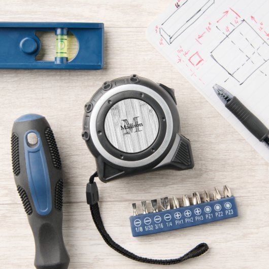 Afdruk van roodgrijs bamboe Monogram Rolmaat (Workshop)