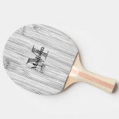 Afdruk van roodgrijs bamboe Monogram Tafeltennisbatje (Zijkant)