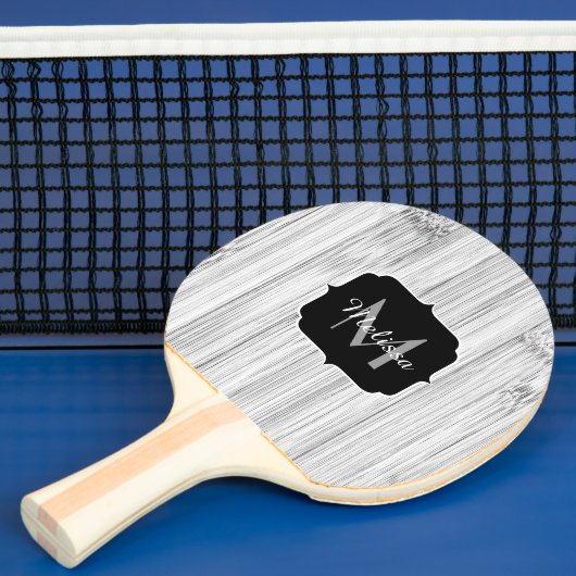 Afdruk van roodgrijs bamboe Monogram Tafeltennisbatje (Insitu)
