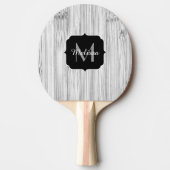 Afdruk van roodgrijs bamboe Monogram Tafeltennisbatje (Voorkant)