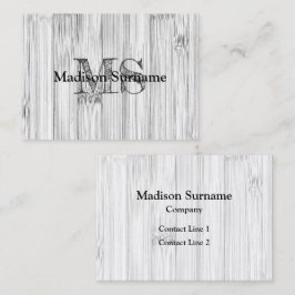 Afdruk van roodgrijs bamboe Monogram Visitekaartje