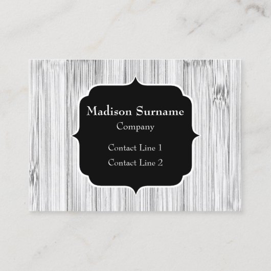 Afdruk van roodgrijs bamboe Monogram Visitekaartje (Achterkant)