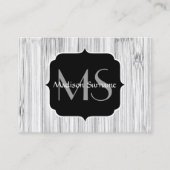 Afdruk van roodgrijs bamboe Monogram Visitekaartje (Voorkant)