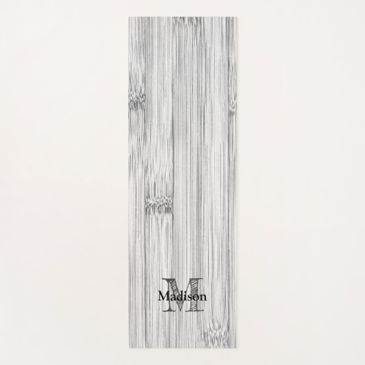 Afdruk van roodgrijs bamboe Monogram Yogamat (Voorkant)