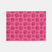 Afdruk van roze hondjes fleece deken (Voorkant (Horizontaal))