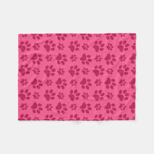 Afdruk van roze hondjes fleece deken (Voorkant (Horizontaal))