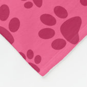 Afdruk van roze hondjes fleece deken (Hoek)