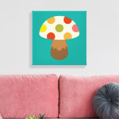 Afdruk van schilderdoeken van kleurige paddenstoel canvas afdruk (Insitu (Woonkamer))