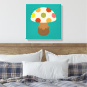 Afdruk van schilderdoeken van kleurige paddenstoel canvas afdruk (Insitu (Slaapkamer))