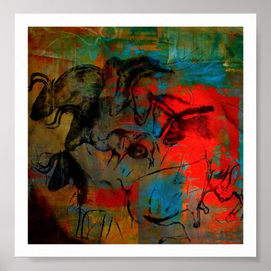 Afdruk van schilderijen en schilderingen van vee poster (Voorkant)