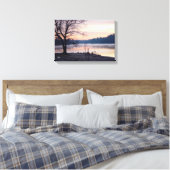 Afdruk van schildpad naar zonsopgang Verrette Canv Canvas Afdruk (Insitu (Slaapkamer))