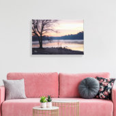 Afdruk van schildpad naar zonsopgang Verrette Canv Canvas Afdruk (Insitu (Woonkamer))