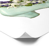  afdruk van schoen gevuld met wilde bloemen poster (Hoek)