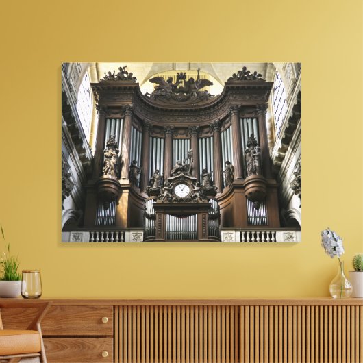 Afdruk van sint-Sulpice-orgaan op grotere schaal Canvas Afdruk (Insitu (Woonkamer))