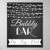 Afdruk van speciaal voor bruiloft "bubble Bar" bes Poster (Voorkant)