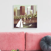 Afdruk van stedelijk landschapscanvas canvas afdruk (Insitu (Woonkamer))