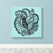 Afdruk van tuinvogels met verrekend Canvas (Insitu (Houten vloer))