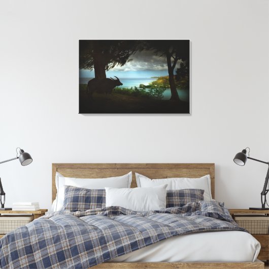 Afdruk van Umatac carabao-canvas Canvas Afdruk (Insitu (Slaapkamer))