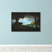 Afdruk van Umatac carabao-canvas Canvas Afdruk (Insitu (Houten vloer))