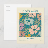 Afdruk van ventilatormarkt Madrid Briefkaart (Voorkant / Achterkant)