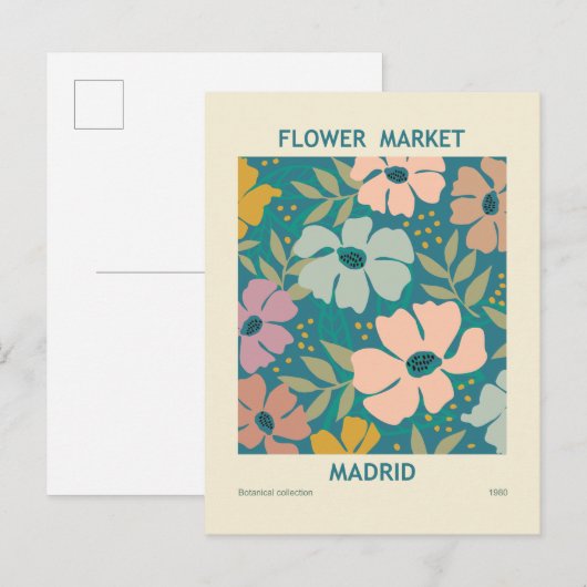 Afdruk van ventilatormarkt Madrid Briefkaart (Voorkant / Achterkant)