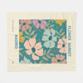 Afdruk van ventilatormarkt Madrid Fleece Deken (Voorkant (Horizontaal))