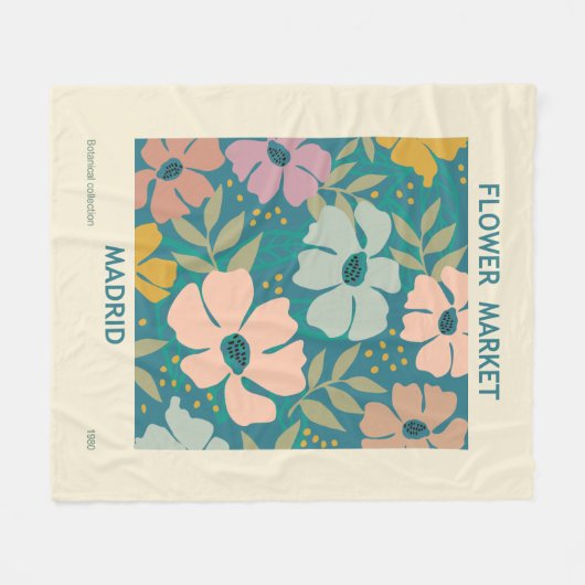 Afdruk van ventilatormarkt Madrid Fleece Deken (Voorkant (Horizontaal))