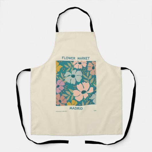 Afdruk van ventilatormarkt Madrid Schort (Voorkant)