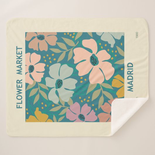 Afdruk van ventilatormarkt Madrid Sherpa Deken (Voorkant (horizontaal))