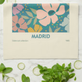 Afdruk van ventilatormarkt Madrid Theedoek (Gevouwen)