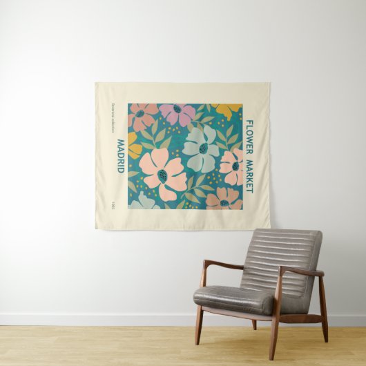 Afdruk van ventilatormarkt Madrid Wandkleed (In Situ (horizontaal))