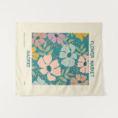 Afdruk van ventilatormarkt Madrid Wandkleed (Voorkant (horizontaal))