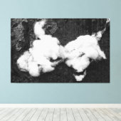 afdruk van vloeiend canvas (Insitu (Houten vloer))