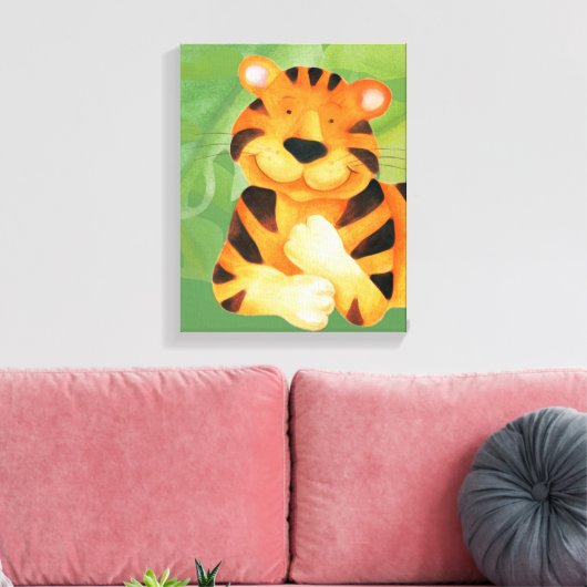 Afdruk van vouwbaar tijgercanvas canvas afdruk (Insitu (Woonkamer))