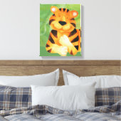 Afdruk van vouwbaar tijgercanvas canvas afdruk (Insitu (Slaapkamer))