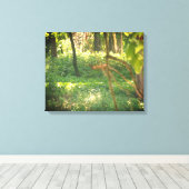 Afdruk van Whitetail hertencanvas Canvas Afdruk (Insitu (Houten vloer))
