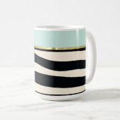 Afdruk van zwart-wit en zwart-wit koffiemok (Voorkant rechts)