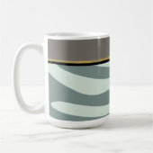 Afdruk van zwart-wit en zwart-wit koffiemok (Links)