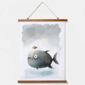 Afdruk viswaterverf hangend wandkleed (Voorkant)
