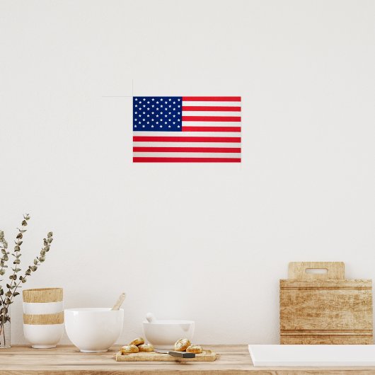 Afdruk vlag Verenigde Staten Poster (Keuken)