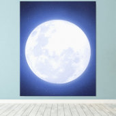 Afdruk volledig Moon Blue Aura Stretted Canvas (Insitu (Houten vloer))