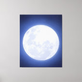 Afdruk volledig Moon Blue Aura Stretted Canvas (Voorkant)