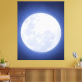 Afdruk volledig Moon Blue Aura Stretted Canvas (Insitu (Woonkamer))